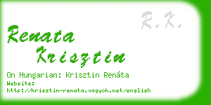 renata krisztin business card